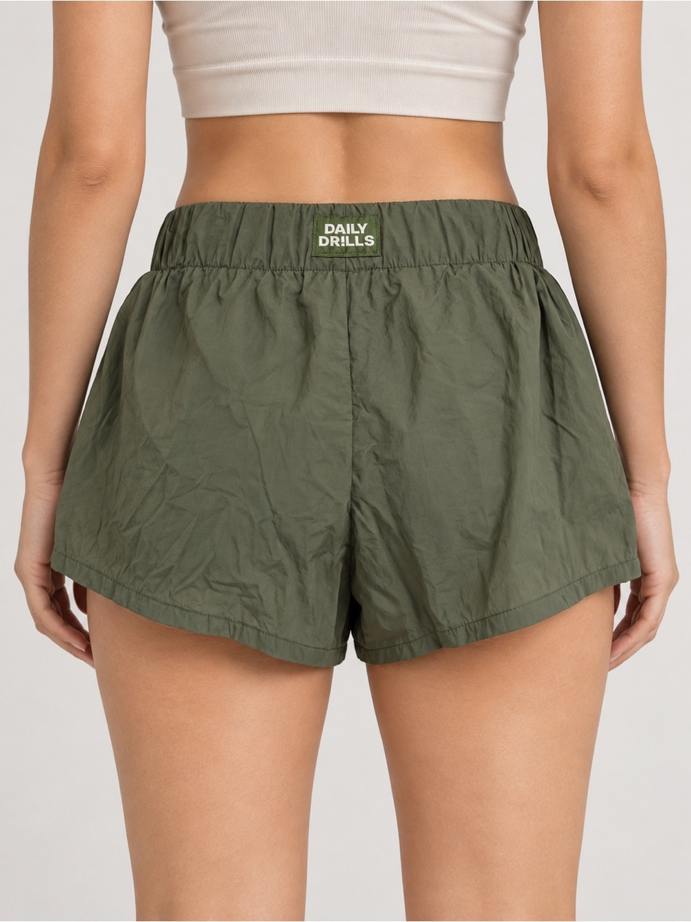 Daily Drills Olive Athletic Run Shorts